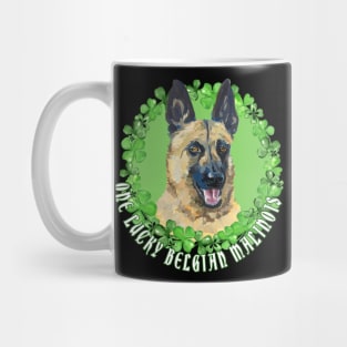 One Lucky Belgian Malinois Funny St. Patrick Dog Mug